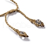 Natural Quartz Crystal Bullet Braided Bead Bracelet BJEW-K225-01B-3