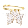 Butterfly & Flower Charm Alloy Enamel Brooches for Women JEWB-BR00144-02-1