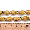 Electroplate Glass Beads Strands EGLA-T025-03G-4