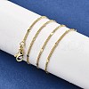 2MM Brass Star Twisted Chain Necklaces NJEW-M108-36G-5