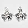 Tibetan Style Alloy Pendants TIBEP-T009-43AS-RS-1