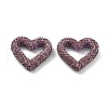 Heart Shape Polymer Clay Rhinestone Beads CLAY-NH0001-09A-05-1