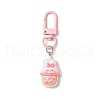 Opaque Resin Rabbit Pendant Decorations HJEW-JM03351-4
