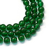Baking Painted Transparent Glass Round Bead Strands X-DGLA-Q022-8mm-25-1