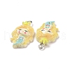 Opaque Resin Pendants RESI-J023-11B-2