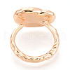 Oval Brass Finger Ring Settings KK-T076-37G-3