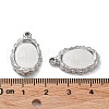 Non-Tarnish 304 Stainless Steel Pendant Cabochon Settings STAS-M323-57P-3