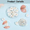 SOFPLATE 24Pcs 12 Styles Natural White Shell Beads BSHE-SP0001-01-6
