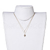 Brass Tiered Necklaces NJEW-JN02384-02-5