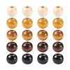 Craftdady 100Pcs 5 Colors Wooden Beads WOOD-CD0001-13-1