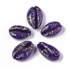 Spray Painted Natural Cowrie Shell Beads X-SSHEL-R047-03-A05-2