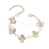 Alloy Shape Shell & Starfish Link Bracelets BJEW-JB11842-2