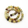 Natural Xiuyan Jade Round Bead Strands G-P070-71-4mm-2