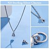 ARRICRAFT 2Pcs 925 Sterling Silver Flower Charms with Jump Rings STER-AR0001-05-4