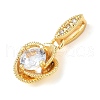 Brass Micro Pave Cubic Zirconia Pendants KK-D357-32G-2
