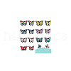  14Pcs 7 Colors Butterfly Silicone Beads SIL-NB0001-41-7