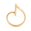 304 Stainless Steel Thin Curve Finger Ring for Women RJEW-C086-25-G-3
