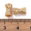 Brass Beads With Clear Cubic Zirconia KK-S403-09G-3