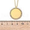 304 Stainless Steel Micro Pave Cubic Zirconia Pendant Necklaces for Women NJEW-Z065-08G-01-5