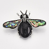 Synthetic Blue Goldstone Brooches/Pendants G-S353-08A-2