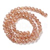 Transparent Electroplate Glass Beads Strands EGLA-F160-02B-2