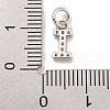 Initial Letter Brass with Cubic Zirconia Charms KK-Q814-26I-P-3