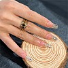 Natural Tiger Eye Finger Rings WG00F31-03-2