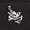 Tarnish Resistant 201 Stainless Steel Dragon Pendants X-STAS-I032-196A-1