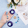 DICOSMETIC 2Pcs Blue Lampwork Evil Eye Car Hanging Ornament HJEW-DC0001-13-3