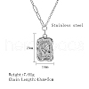 Non-Tarnish 304 Stainless Steel Pendant Necklaces PM9319-2-3