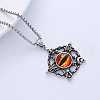 Vintage Punk Stainless Steel Evil Eye Hexagram Pendant Necklace Jewelry QO6667-2