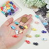 SUPERFINDINGS 60Pcs 12 Styles Handmade Porcelain Beads PORC-FH0001-14-3