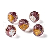 Handmade Gold & Silver Foil Lampwork Beads GLAA-G107-07B-01-2