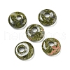 Natural & Synthetic Mixed Gemstone Donut/Pi Disc Charms G-G142-02-2
