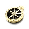 Rack Plating Brass Micro Pave Cubic Zirconia Pendants KK-K401-76G-2