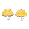Rack Plating Alloy Enamel Pendants ENAM-T011-191A-2
