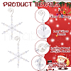 Christmas Snowflake Glass Pendant Decoration HJEW-GO00060-3