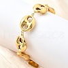 304 Stainless Steel Link Bracelets for Women BJEW-P354-05G-3