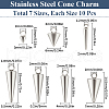 Beebeecraft 70Pcs 7 Styles 303 Stainless Steel Pendants STAS-BBC0005-76-2