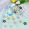 SOFPLATE 50Pcs UV Plating Rainbow Iridescent Acrylic Bead Frames PACR-SP0001-04-4