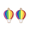 Rainbow Color Pride Alloy Enamel Pendants ENAM-K067-11-3