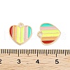 Light Gold Plated Alloy Enamel Charms ENAM-M219-12KCG-02-3
