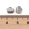 304 Stainless Steel Ribbon Crimp Ends STAS-E471-05H-P-3