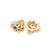 Brass Micro Pave Cubic Zirconia Charms KK-Z112-20G-02-2