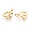 Brass Micro Pave Cubic Zirconia Charms KK-N263-97G-A-2