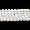 Opaque Solid Color Electroplate Glass Beads Strands EGLA-A039-P4mm-B15-1