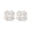 S925 Sterling Silver Clear Cubic Zirconia Bead Caps STER-A047-07A-S-1