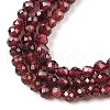 Natural Garnet Beads Strands X-G-F619-17A-2mm-4