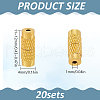 20 Sets Column Brass Screw Clasps KK-LP0001-19-2
