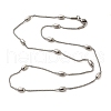 304 Stainless Steel Oval Link Chain Necklaces for Women NJEW-G150-01P-1